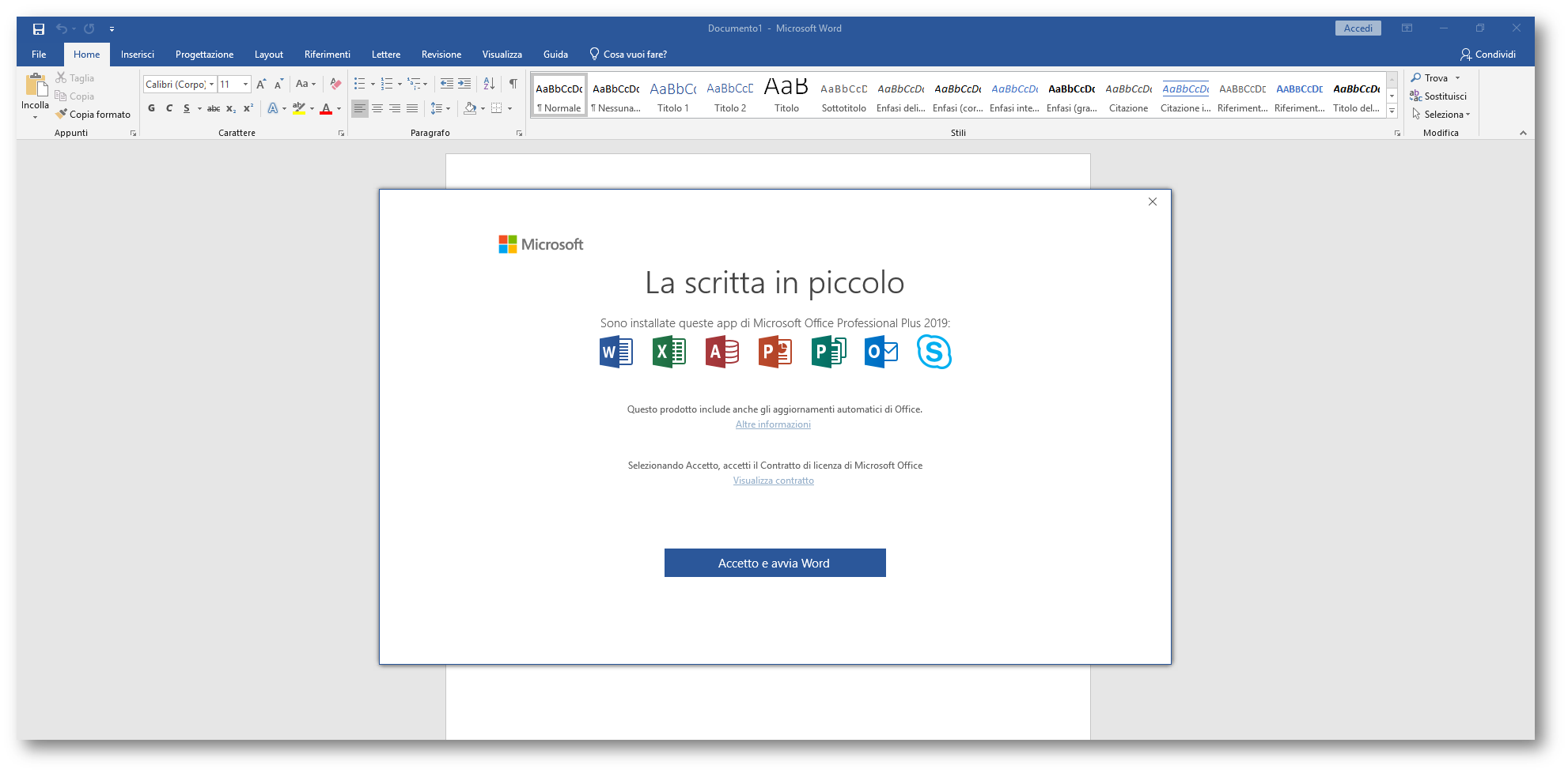 Chiave per contratti multilicenza per Microsoft Windows 10 P